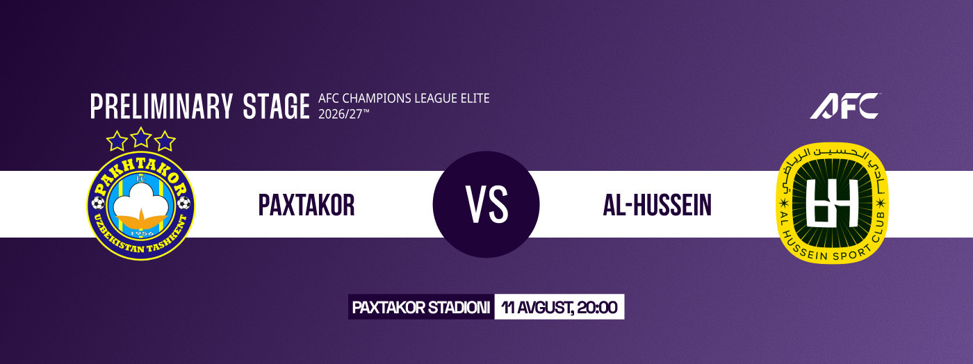 Paxtakor vs Al-Hussein