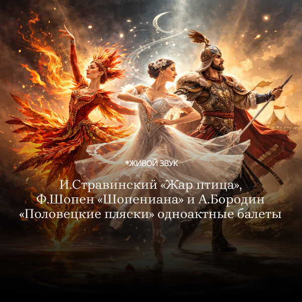 И.Стравинский «Жар птица», Ф.Шопен и А.Бородин «Половецкие пляски» одноактные балеты