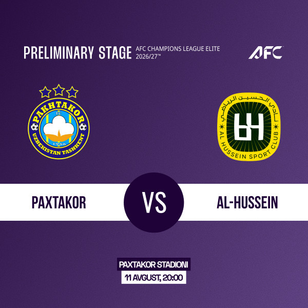 Paxtakor vs Al-Hussein